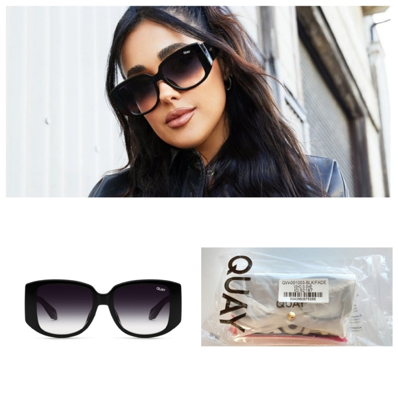 Quay Australia Accessories - NEW Quay Australia Who Is She Black Sunglasses & Case